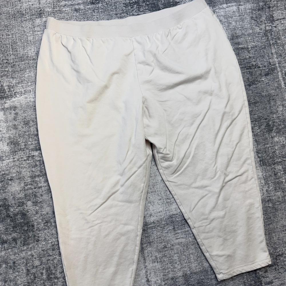 Barefoot Dreams Sweatpants Womens 3X Petite Cream Luxe Fleece Pull On Lounge